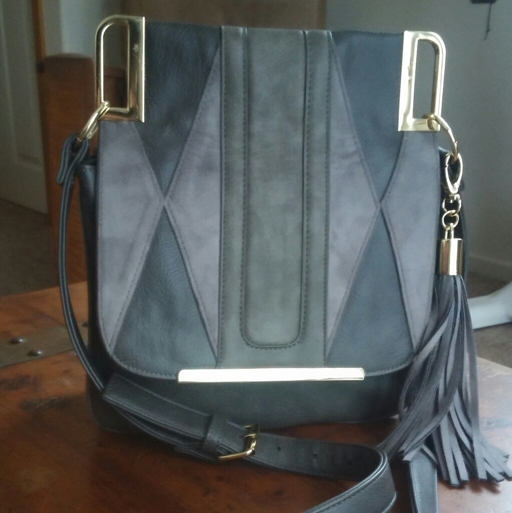 EUC Steve Madden Suede Trim Crossbody Purse
